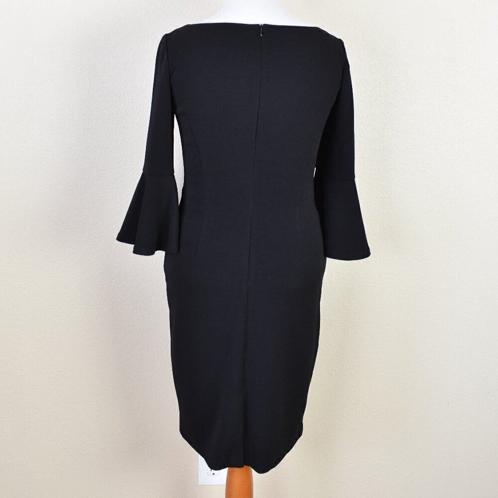 Harper Rose Bell Sleeve Sheath Dress Black - 10 - Picture 6 of 9
